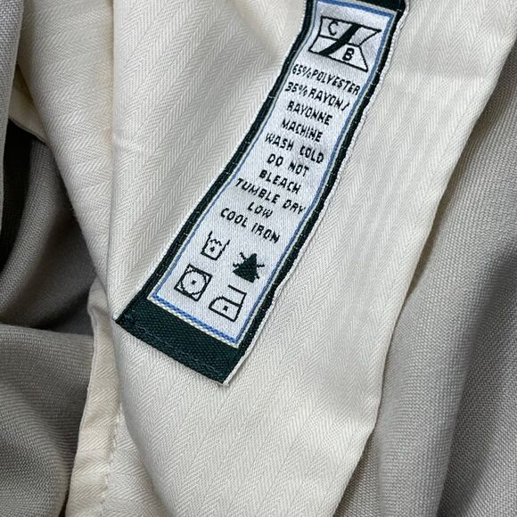 Cutter & Buck Dress Pants Big & Tall 60B 58 x 37 Unhemmed Double Pleat - Picture 5 of 6